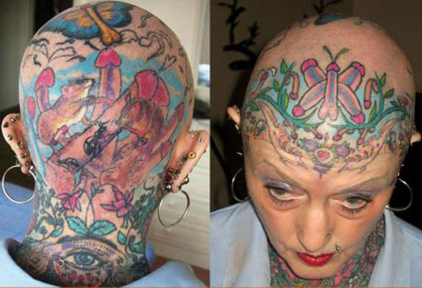 Bilderesultat for wtf tattoo in head