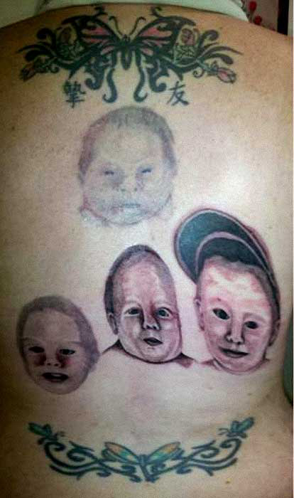 bad kids portraits, ugly kids, Bad Tattoos, Worst Tattoos, Funny Tattoos, horrible Tattoos, body art, awful tattoos ugliest tattoos, nasty, ugly stupid, terrible, best tattoos, awesome tattoos, great tattoos