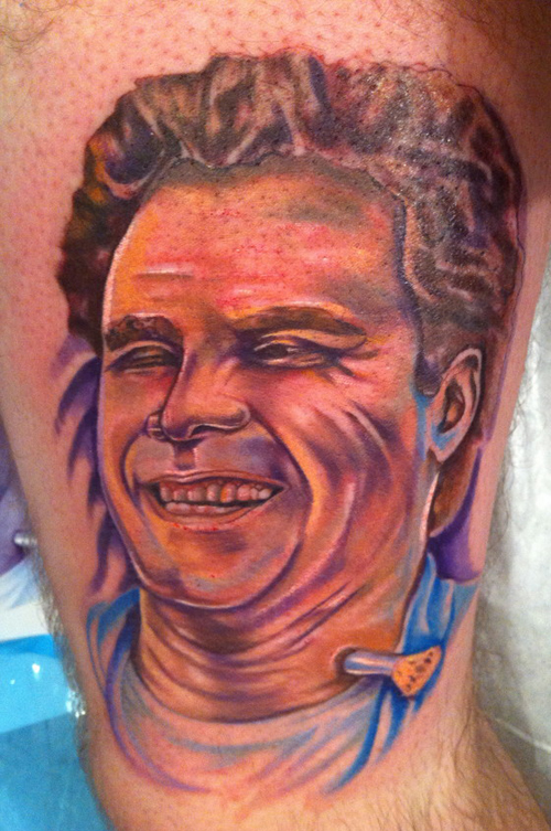 Who smushed Will Farrell's face? Bad Will Farrell Tattoo Worst Tattoos, Funny Tattoos bad tattoos Horrible Ugliest Tattoos Stupid Ugly Awful WTF Fail