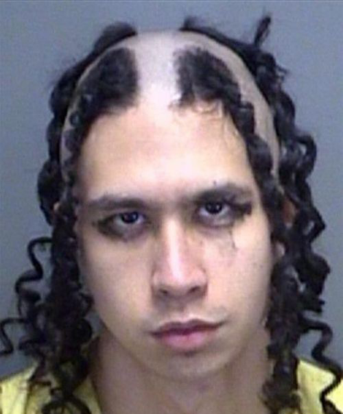 Well... he wanted to look good for his picture! funny hair Funny Mug shots, worst mug shots bad mug shots stupid criminals arrested busted awkward family photos stupid people funny pictures
