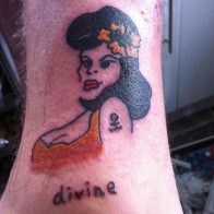 Bad Tattoos divine on ankle