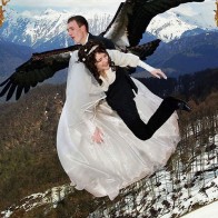 Groom flying away with bride russian wedding Funny Wedding Pictures Bad Wedding photos worst wedding pic ugly wedding dresses drunk bride groomsmen bridesmaid dresses wedding receptions wedding djs
