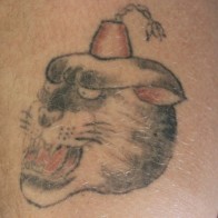 bat cat wearing a fez tattoo bad tattoos terrible awful ugliest tattoos wtf tattoos, horrible tattoos funny tattoos awkward family worst tattoos photos crazy people weird people stupid humor redneck humor photobombs