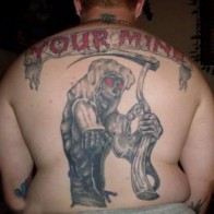 Your Mine Misspelled tattoos You're Mine regrettable bad tattoos terrible awful ugliest tattoos wtf ugly horrible tattoos funny tattoos awkward family america's worst tattoos photos crazy people weird stupid redneck humor