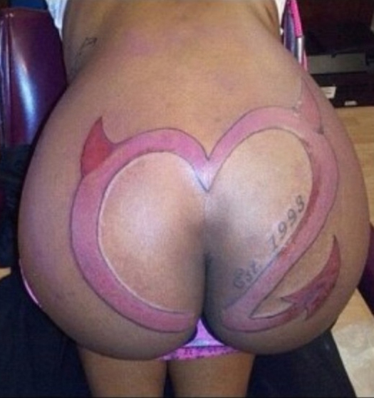 Heart Tattoo On Ass 95