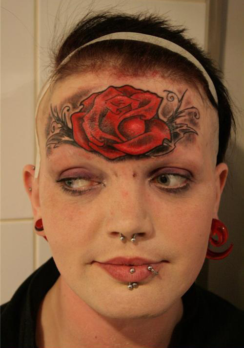 Bilderesultat for wtf tattoo in head