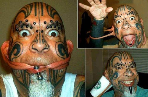 Image result for the worlds worst ugly face tattoos