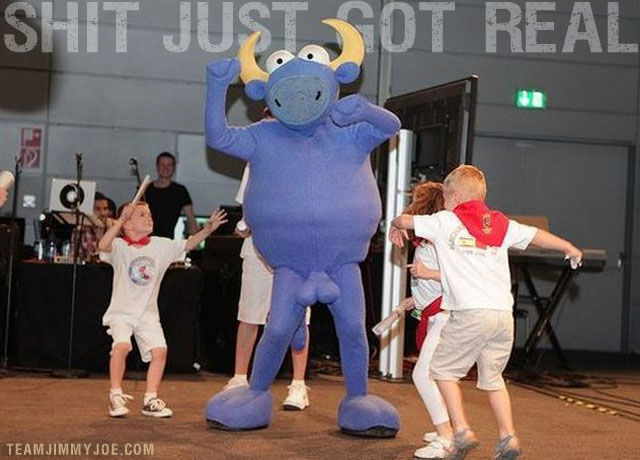 Boys-beating-cow-costume-balls