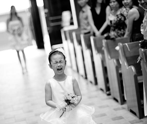 funny flower girl