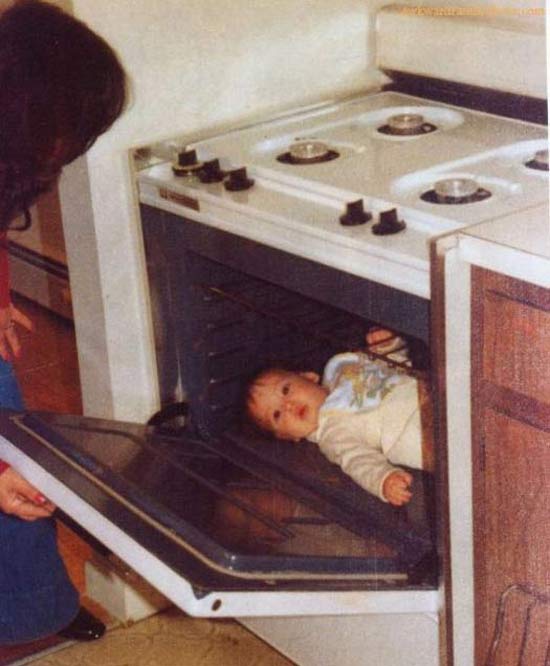 baby in oven ~ Worst Parents Ever