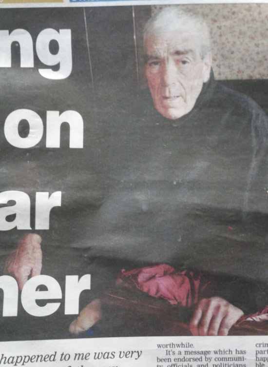 Newspaper article of old man, pic looks like dick hanging out. 35 Pictures That Prove You Have a Dirty Mind. 